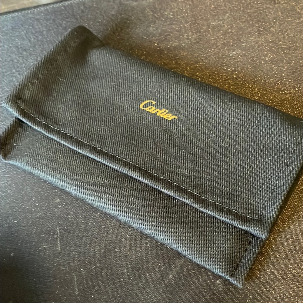 Cartier Calfskin Leather Card Holder - Gray